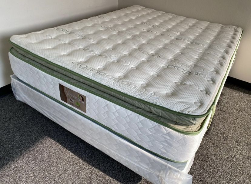 Ck Organic Elite Superior Hybrid Cool Gel Memory Foamm Pillow Top 14inch Matres!!