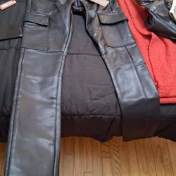 Size 30 Men's Black Leather Skinny 