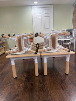 One Kid size table & 6 chairs.