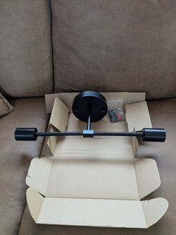 Black 2-Bulb Light Bar Fixture