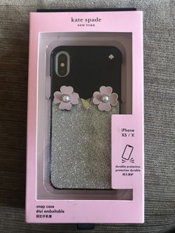 Kate Spade phone case for iPhone XS / X. Penguin Appliqué brand new in box.