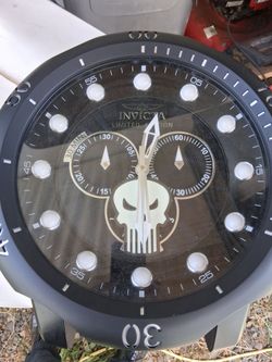 large Invicta Limited Edition Marvel “The Punisher” wall clock