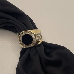 Beautiful Onix 14k Gold Ring