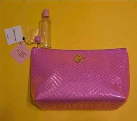 Juicy Couture Pink Quilted Cosmetic Bag