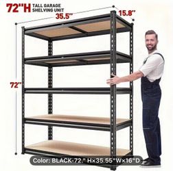 72” garage shelves