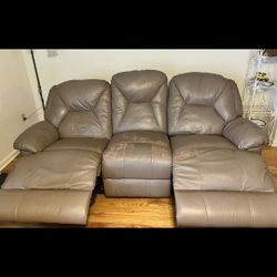 Comfortable couch to set on while watching t v.