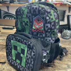 Kids/Childrens Minecraft School Backpack - Strap has fabric tear
