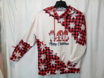 Gnome & Plaid Snowflake Hoodie ❄️ Merry Christmas 🎄