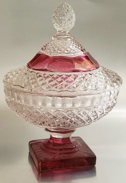 Vintage Westmoreland Hobnail Ruby candy dish