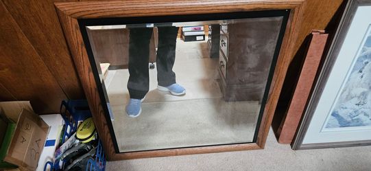 Vintage Oak Mirror
