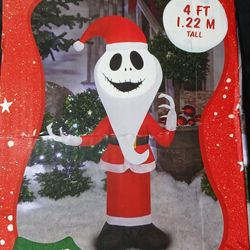 Nightmare Before Christmas 4ft Jack Skellington Inflatable New In Box 
