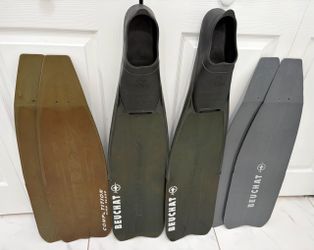 FINS DIVING SPEARFISHING BEUCHAT MUNDIAL (SOFT-MEDIUM-FIRM) SIZE 11-12 (45-46)