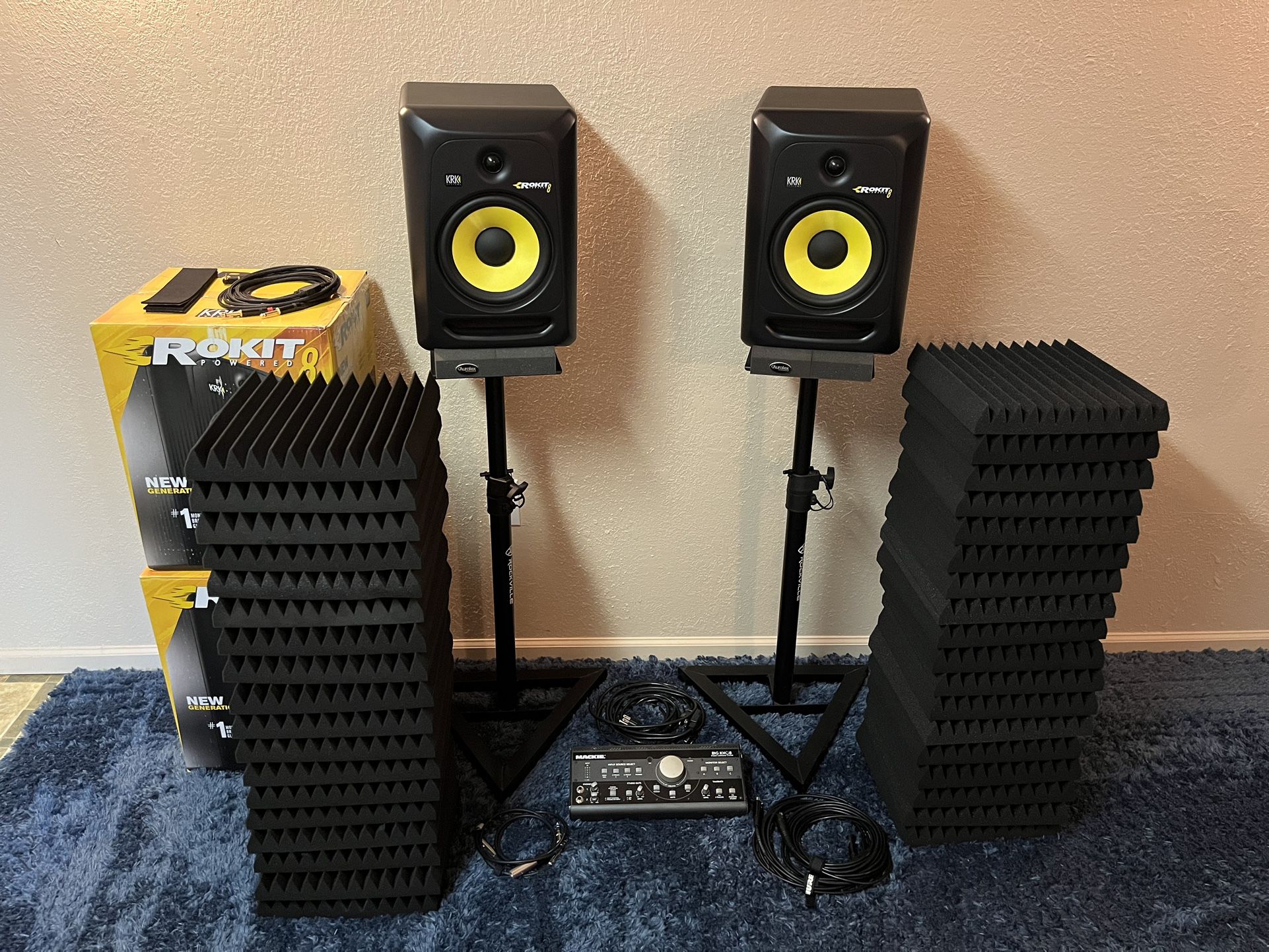 KRK Studio Monitors / Amplifier / Sound Pads