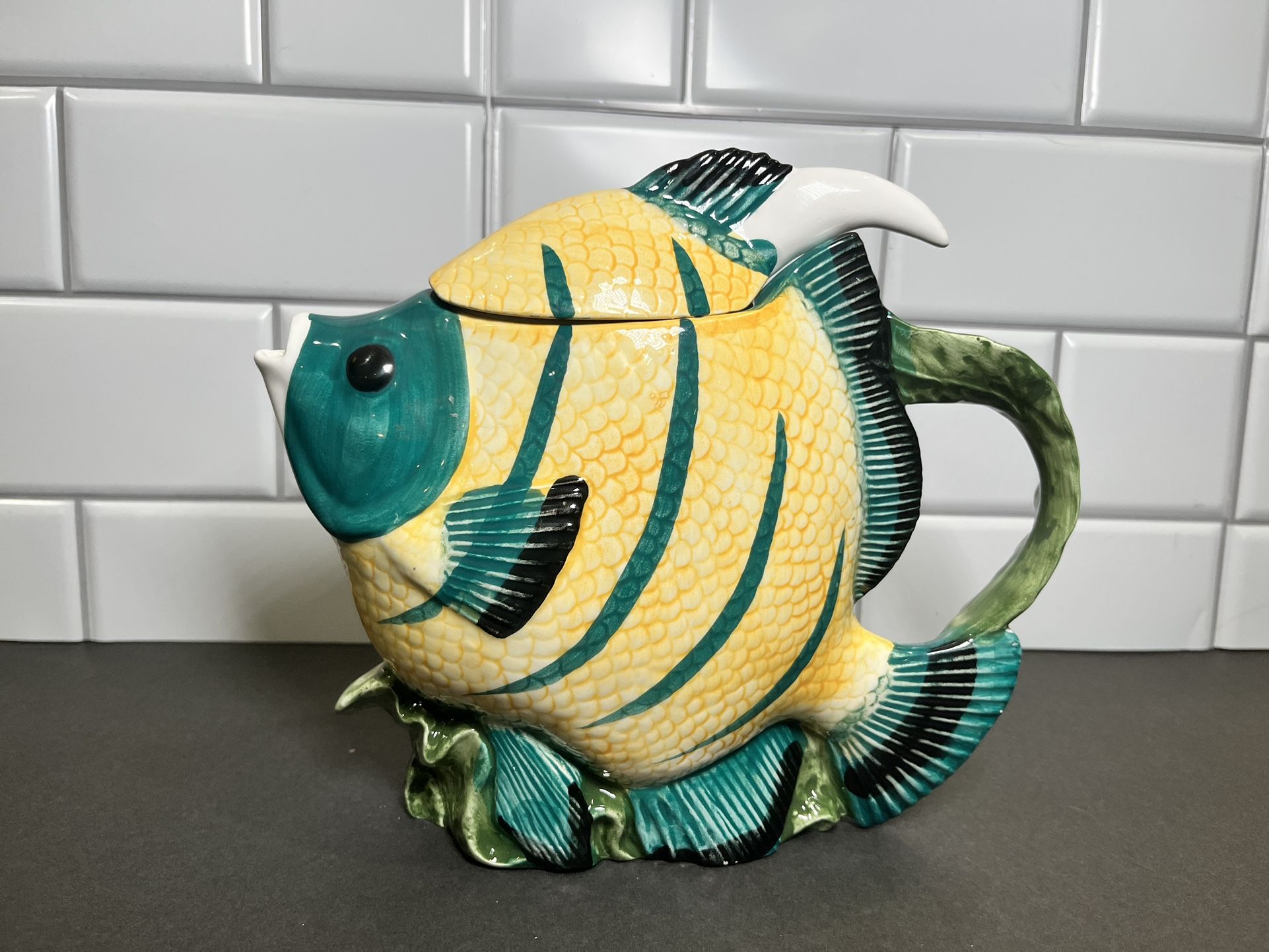 VINTAGE Angel Fish Teapot