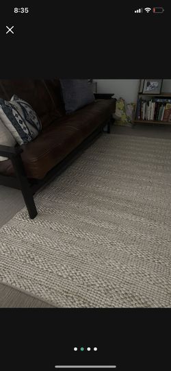 Brand New 5x8 White Wool Rug