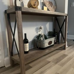 Rustic Gray Entry Way Table