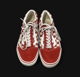 Vans red checkered women’s size 8