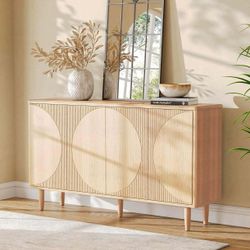 59-Inch Buffet Cabinet Sideboard with Storage, Modern Sideboard Buffet Table with Doors for Living Room, Dining Room