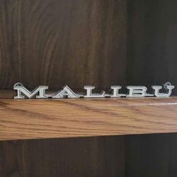 Vintage 1970's Chevrolet Malibu Metal Emblem