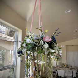 Flower Chandelier Nursery Baby Girl Mobile 