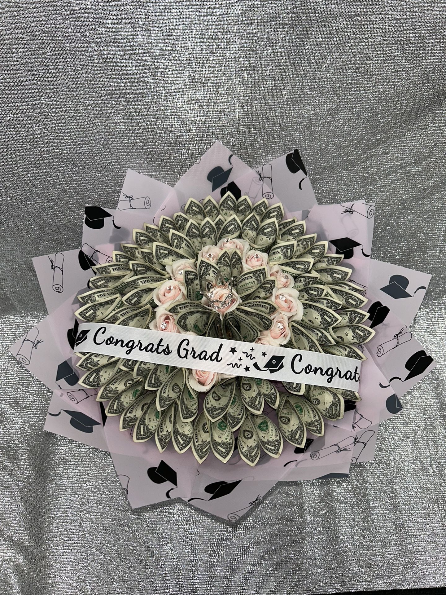 Graduation Money & Flower Bouquet