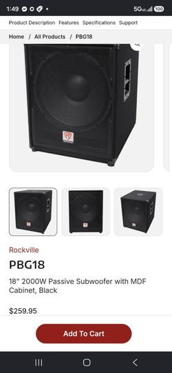 Rockville sub and 2 12  speakers.
