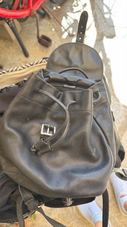 $10 leather banana republic backpack