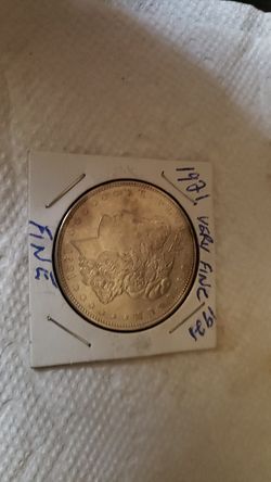 1921 silver Morgan dollar very fine condition almost no circulation