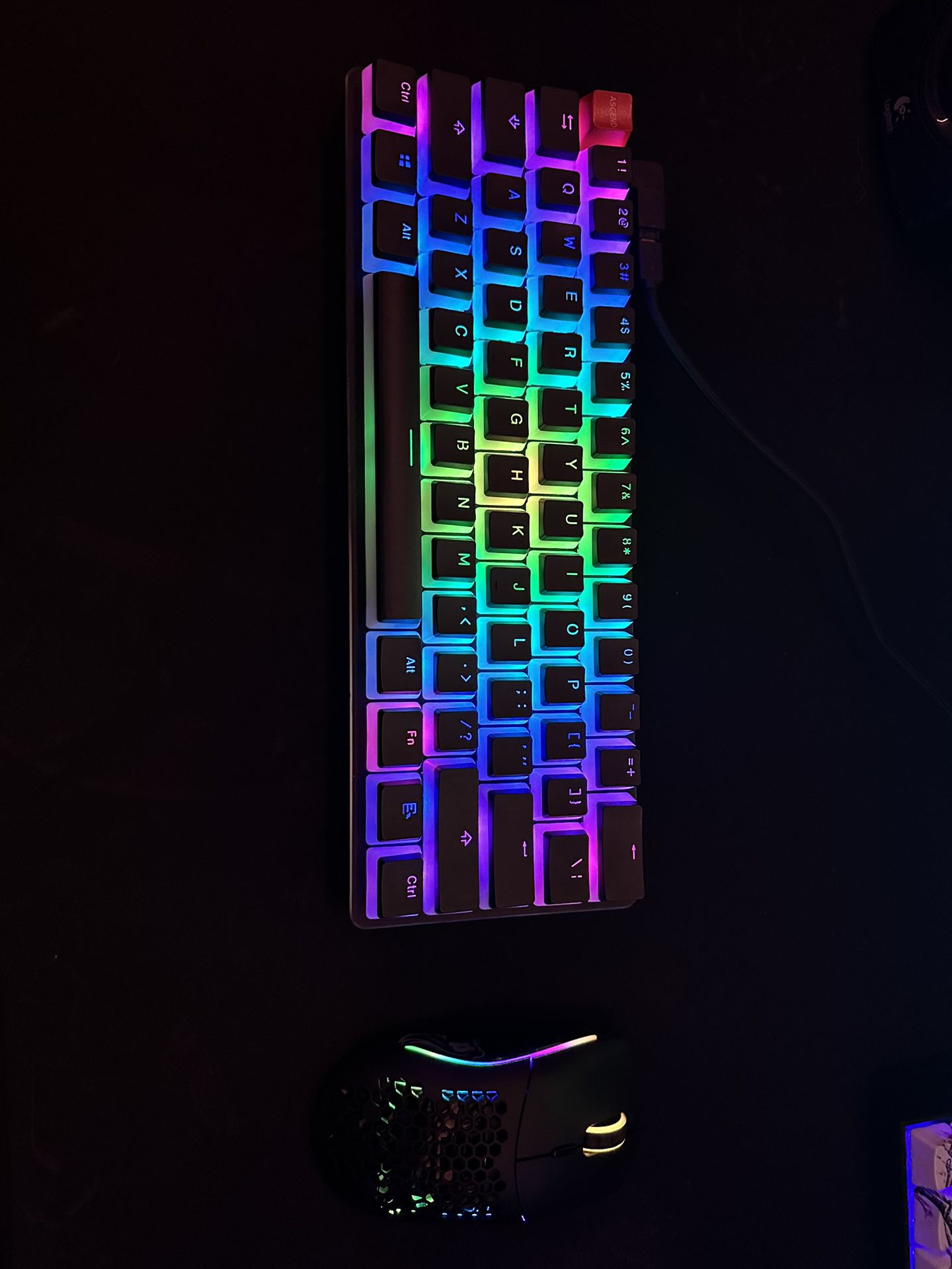 Glorious Model O- Minus Wireless Gaming Mouse and Glorious GMMK 60% Keyboard