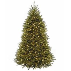 7.5 ft. Pre-Lit Dunhill Fir Tree with Clear Lights, Plug-In. Brand new