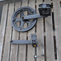 Folding, Electric Or BMX Bike 170 Mm Three Piece Cranks With 48 Tooth Chainring Folding Pedals