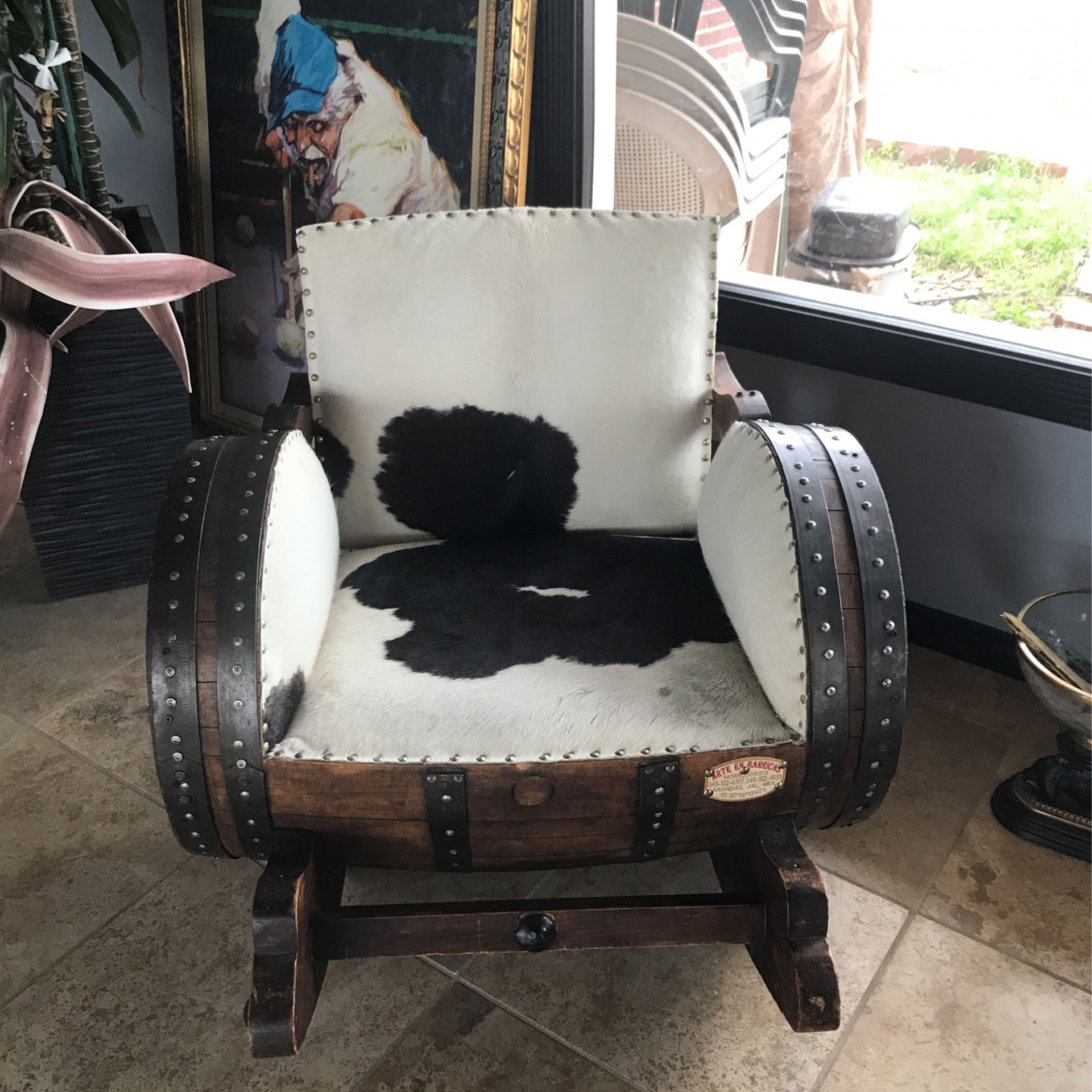 Cow Barrel Chairs