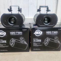 (2) ADJ H2O Two 120W Cool White LED Water Simulator - Black Casing H2O200