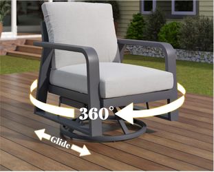 Outdoor Swivel Glider Patio Chair with Aluminum Frame
