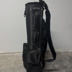 Knight Men’s Golf Stand Cart Bag 3 Divider w/ Shoulder Strap - BLACK 