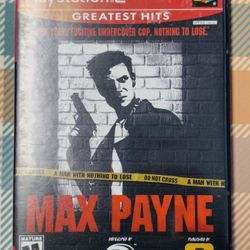 Max Payne (Sony PlayStation 2, 2001) With Manual Tested/Works Fast Shipping
