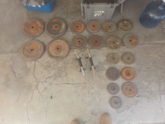 Weider dumbell weights and barbell