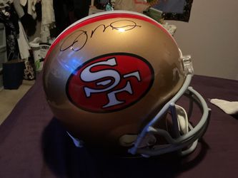 Joe Montana autographed helmet