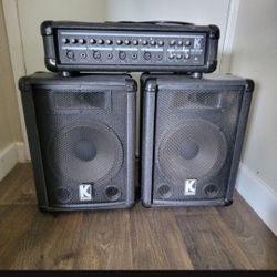 Kustom 4 Channel Mixer And Speakers