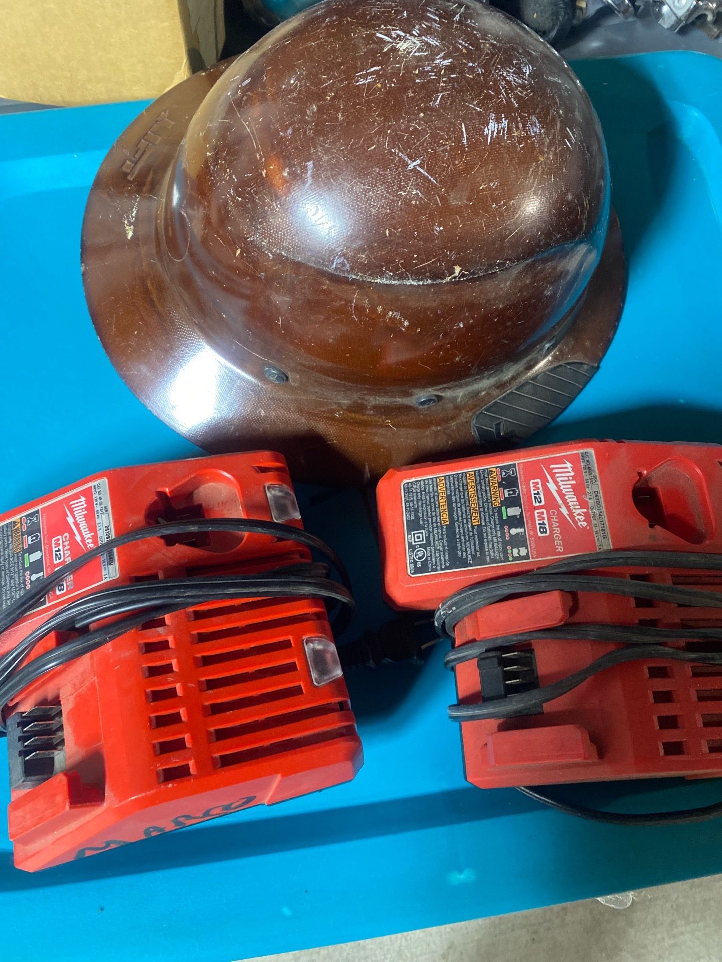 Hard hat and charger