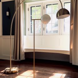 Brass Arc Lamp + Side Lamp