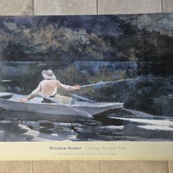Vintage Poster Casting Number Two WINSLOW HOMER National Gallery of Art 26x33