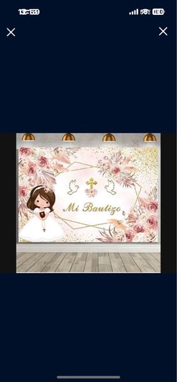 Mi Bautizo Backdrop