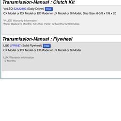 Honda 96 Clutch & Flywheel