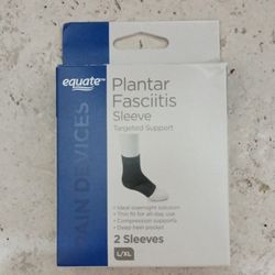 Plantar Fasciitis Support Sleeve Sock x2, Large / Extra Large