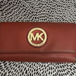 Michael Kors Orange Leather Wallet