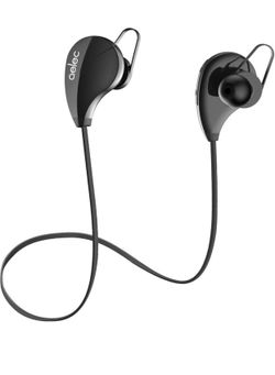 Wireless Earbuds, AELEC Bluetooth Headphones In-Ear Sports Headsets Sweatproof Earphones Noise Cancelling Headsets with Mic for Running Jogging (Blac