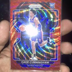 2021/22 Panini Prizm Cade Cunningham Ruby Red Wave Rookie #282