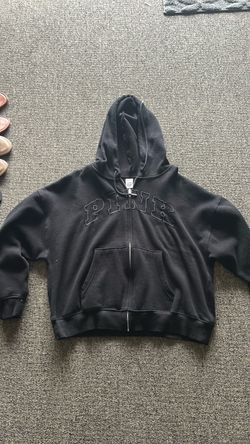 PINK Victoria's Secret Black Zip-Up Hoodie