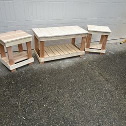 3 Piece Set - Coffee Table And 2 End Tables 